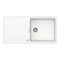 TIAD100LPOLASA Chiuveta bucatarie Schock Tia D-100L Cristadur Polaris 1000 x 500 mm cu sifon automat, granit, reversibila, montare pe blat, alb polar TIAD100LPOLASA imagine 28227
