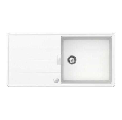 TIAD100LPOLASA Chiuveta bucatarie Schock Tia D-100L Cristadur Polaris 1000 x 500 mm cu sifon automat, granit, reversibila, montare pe blat, alb polar -  SCHOCK TIAD100LPOLASA imagine