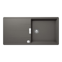 TIAD100LSILVSA Chiuveta bucatarie Schock Tia D-100L Cristadur Silverstone 1000 x 500 mm cu sifon automat, reversibila, compozit granit, montare pe blat, gri inchis TIAD100LSILVSA imagine 28225
