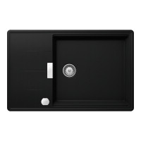 TIAD100LSPUROSA Chiuveta bucatarie Schock Tia D-100LS Cristadur Puro 780 x 500 mm cu sifon automat, compozit granit, reversibila, montare pe blat, negru intens TIAD100LSPUROSA imagine 28206