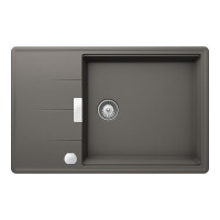 TIAD100LSSILVSA Chiuveta bucatarie Schock Tia D-100LS Cristadur Silverstone 780 x 500 mm cu sifon automat, compozit granit, reversibila, montare pe blat, gri inchis TIAD100LSSILVSA imagine 28210
