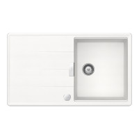 TIAD100POLASA  Chiuveta bucatarie Schock Tia D-100 Cristadur Polaris 860 x 500 mm cu sifon automat, compozit granit, reversibila, montare pe blat, alb polar TIAD100POLASA  imagine 28220