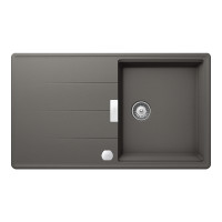 TIAD100SILVSA Chiuveta bucatarie Schock Tia D-100 Cristadur Silverstone 860 x 500 mm cu sifon automat, reversibila, granit, montare pe blat, gri inchis TIAD100SILVSA imagine 28218