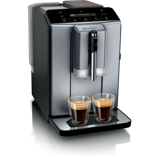 Espressor cafea Bosch TIE20504 automat VeroCafe 15,0 Bar Diamond titanium metallic TIE20504 imagine
