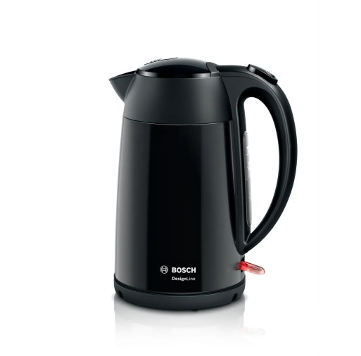 Bosch Fierbator electric, TWK3P423, Oprire automata, Baza antiaderenta, 2400 W, 1.7 L, Inox, Negru TWK3P423 imagine