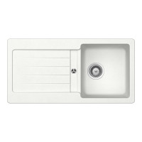 TYPD100SALPI Chiuveta bucatarie Schock Typos D-100S Cristalite Alpina 860 x 435 mm, compozit granit, reversibila, montare pe blat, alb TYPD100SALPI imagine 27944
