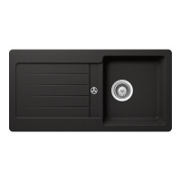 TYPD100SNERO Chiuveta bucatarie Schock Typos D-100S Cristalite Nero 860 x 435 mm, compozit granit, reversibila, montare pe blat, negru TYPD100SNERO  imagine 27939