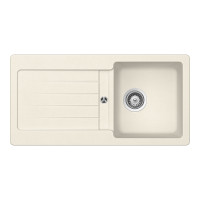 TYPD100SVANI Chiuveta bucatarie Schock Typos D-100S Cristalite Vanilla 860 x 435 mm, compozit granit, reversibila, montare pe blat, bej deschis TYPD100SVANI imagine 27943