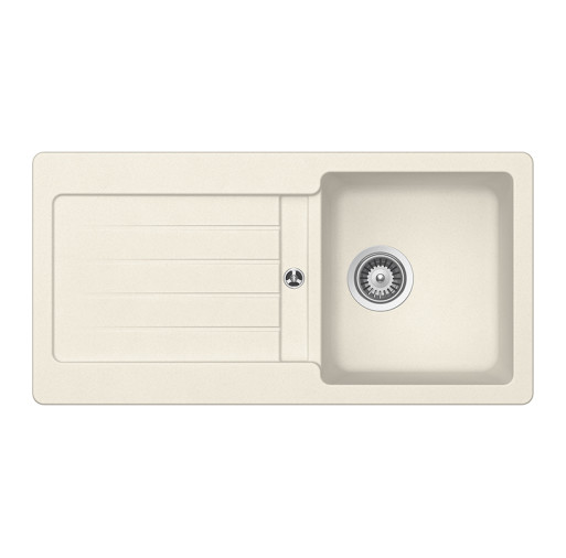 TYPD100SVANI Chiuveta bucatarie Schock Typos D-100S Cristalite Vanilla 860 x 435 mm, compozit granit, reversibila, montare pe blat, bej deschis -  SCHOCK TYPD100SVANI imagine