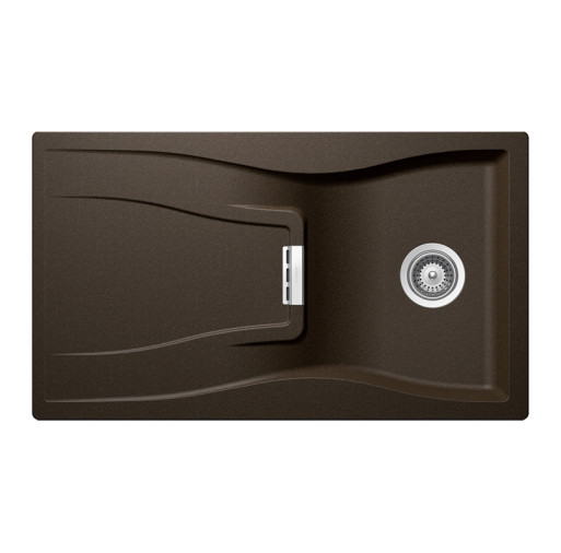 WATD100BRON Chiuveta bucatarie Schock Waterfall D-100 Cristadur Bronze 860 x 500 mm, compozit granit, reversibila, montare pe blat, maro bronz -  SCHOCK WATD100BRON imagine