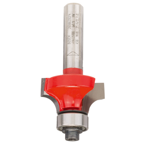 2608629374 Freză de rotunjit Expert for Wood, 8 mm, D 25,4 mm, R1 6,35 mm, L 12,7 mm, G 55 mm 2608629374 imagine