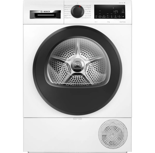 Uscător de rufe Bosch WQG233D1BY cu condensare și pompă de căldură seria 6, 8 kg Alb WQG233D1BY imagine