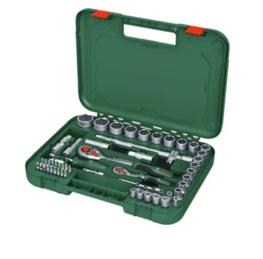 Set cu clichet de 1/4” + 1/2” din 57 de piese Bosch 1600A02Z9G - ROBERT BOSCH 1600A02Z9G imagine