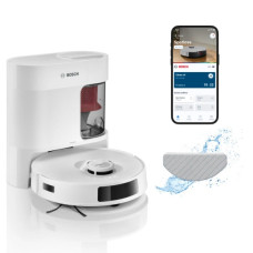 BCRD2W Aspirator robot BOSCH Spotless Advanced+ BCRD2W, 0.4l, 14.4V, autonomie max 160 min, Wi-Fi, functie mop, Alb BCRD2W imagine 27249