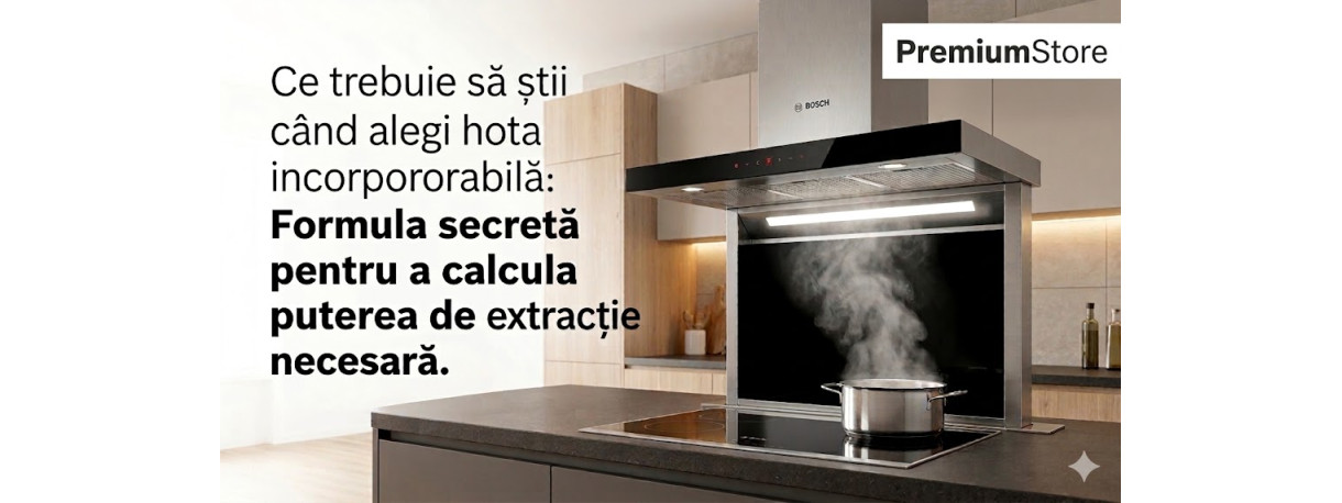 Alegerea hotei incorporabile: Calcul putere extracție