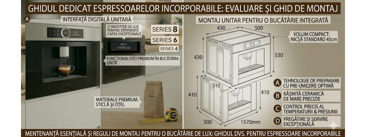 Merită un espressor incorporabil? Ghid montaj, mentenanță și design de lux