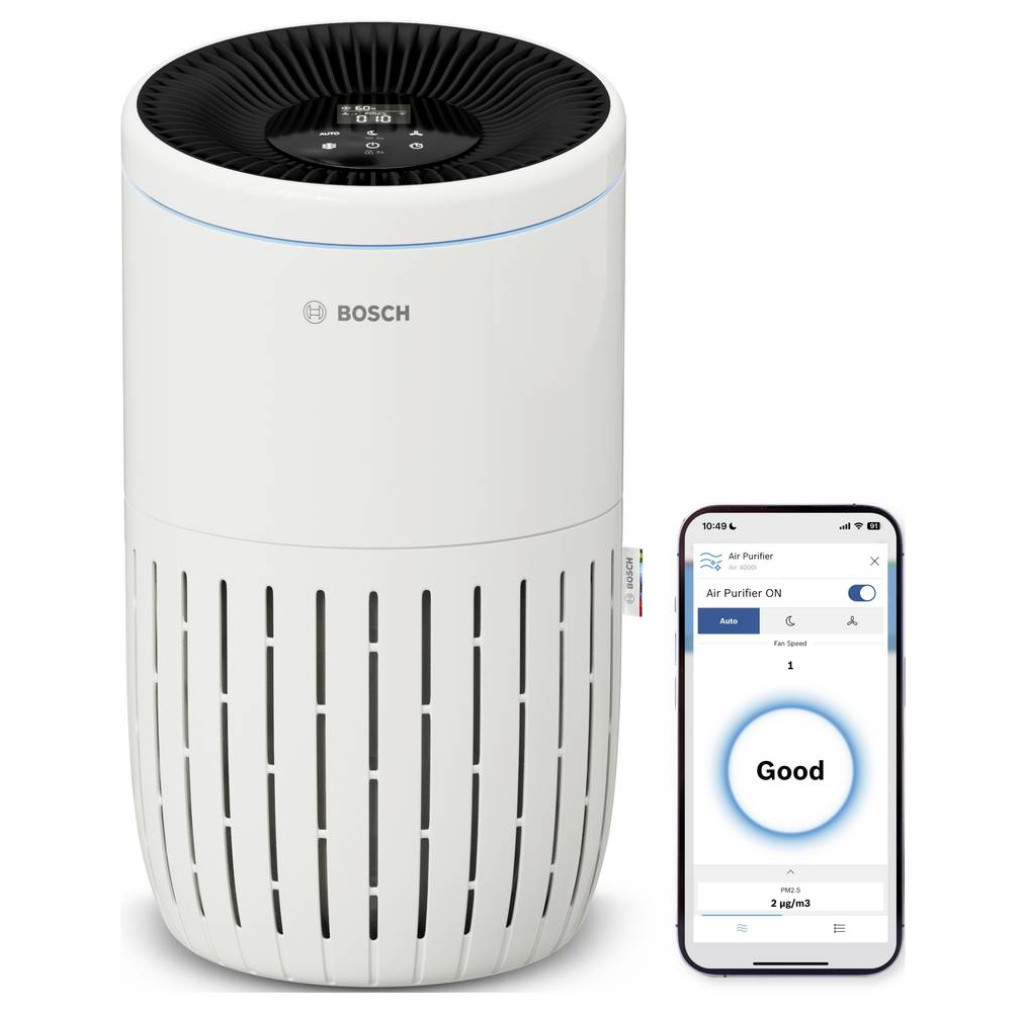 Purificator de aer Bosch Home Comfort 7733703376 Air 4000i, 62 m², alb, negru - BOSCH 7733703376  imagine 1