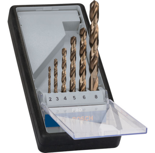 2607019924 Set de 6 burghie pentru metal Robust Line HSS-Co, 2 - 8 mm - ROBERT BOSCH 2607019924 imagine