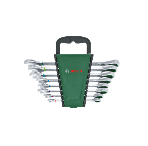 Set de 8 chei Bosch 1600A027PS combinate cu clichet - ROBERT BOSCH 1600A027PS imagine