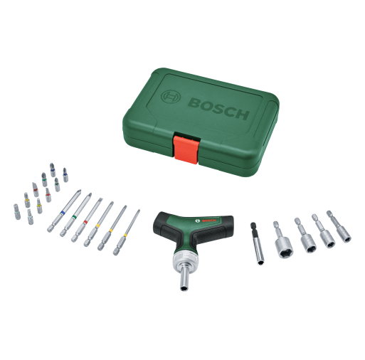 Set de 22 de şurubelniţe cu clichet şi mâner în T Bosch 1600A02Z9T  - ROBERT BOSCH 1600A02Z9T  imagine