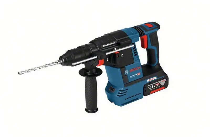 Ciocan rotopercutor cu acumulator cu SDS plus GBH 18V-26 F / GBH 18V-26F în cutie de transport cu 2 acumulatori litiu-ion de 6,0 Ah, mâner auxiliar  0611910003  cumpăra