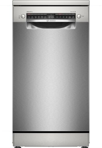 Masina de spalat vase Bosch SPS4HMI49E independenta 10 seturi Silver Inox anti amprenta 45 cm
