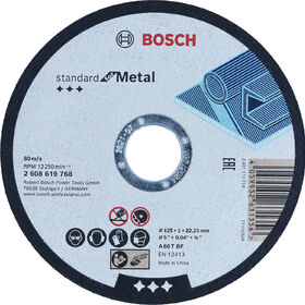 2608619768  Disc de tăiere drept Standard for Metal 125 mm, 22,23 mm