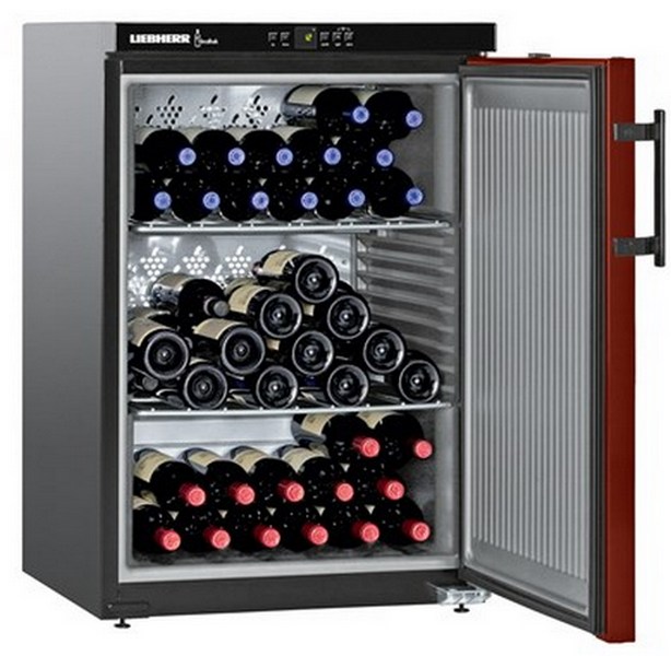 WKr 1811 Frigider de depozitare climatizată a vinurilor, Liebherr, Vinothek, 90 cm, 128 l, Capacitate 66 sticle, Clasa E, HardLine