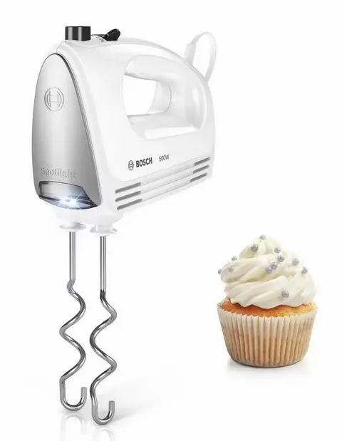 Mixer de mână Bosch MFQ25200 CleverMixx Spotlight 500 W 4 trepte Alb Argintiu cumpăra