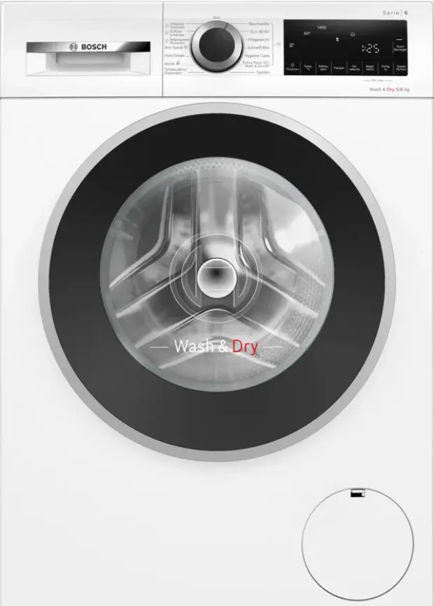 Mașina de spălat cu uscator Bosch WNG24441 seria 6, 9/6 kg Alb