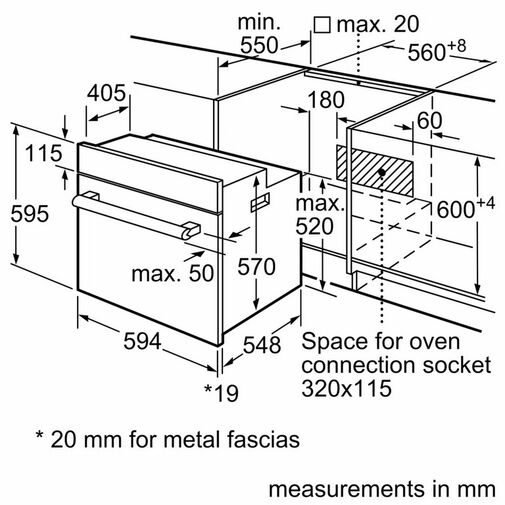 HBF534ES0Q Cuptor incorporabil,56.8 x 55 x 59.5 cm. 1 sistem telescopic,Sistem de autocuratare EcoClean Direct, 66 L, Clasa A, Inox,5 ANI GARANTIE 1479, România