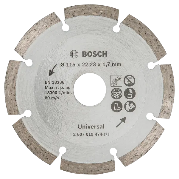 2607019474 Disc de tăiere diamantat pentru materiale de construcţii, Ø 115 mm