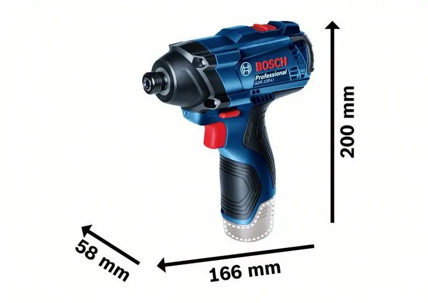 Maşină de înfiletat/desfiletat cu impact cu acumulator/cheie Bosch  06019F0001 Trusă GDR 120-LI  în România