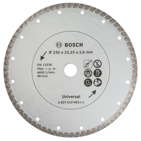 2607019483 Disc de tăiere diamantat Turbo, Ø 230 mm 