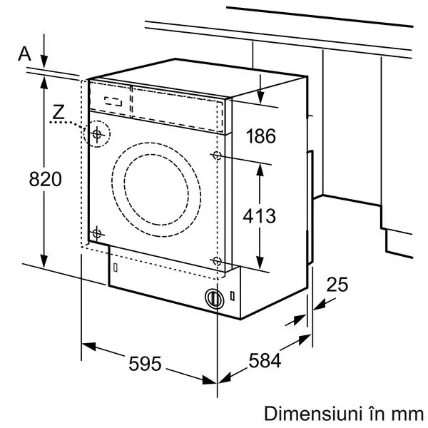 Mașina de spălat cu uscator Bosch WKD28543EU serie 6, 7/4 kg Alb 6399