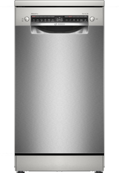 Masina de spalat vase Bosch SPS4EMI24E independenta 10 seturi Silver Inox anti amprenta 45 cm